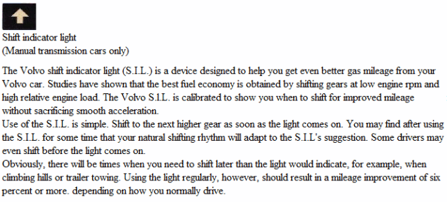 Shift Indicator Light